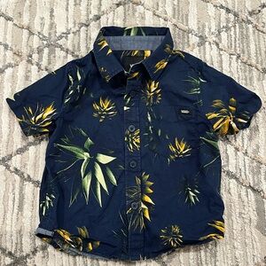 Vans blue button up shirt